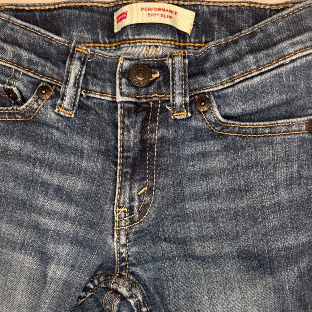 Cactus Boys Anchor Shirt & Levis 511 Slim Jeans Kids Set 4T Navy Blue Excellent